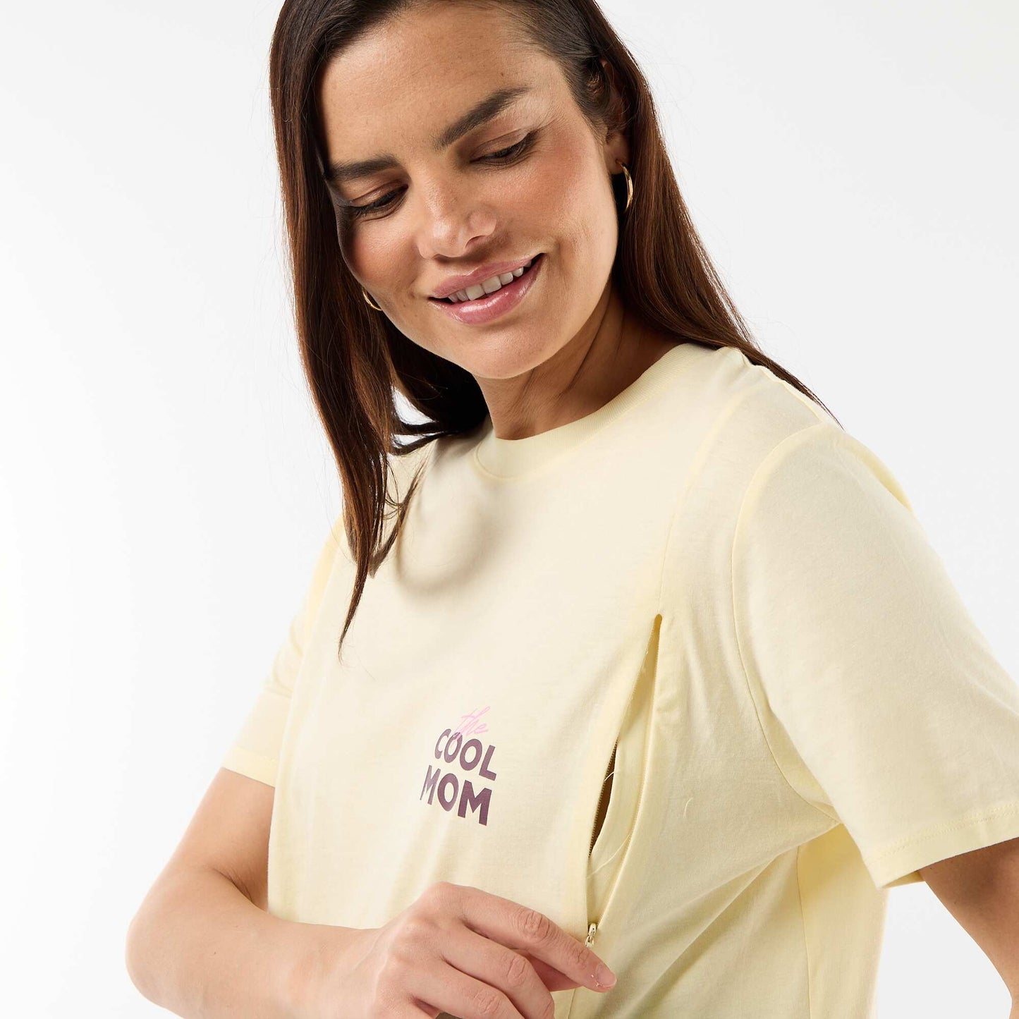 Printed Nursing T-shirt YELLOW