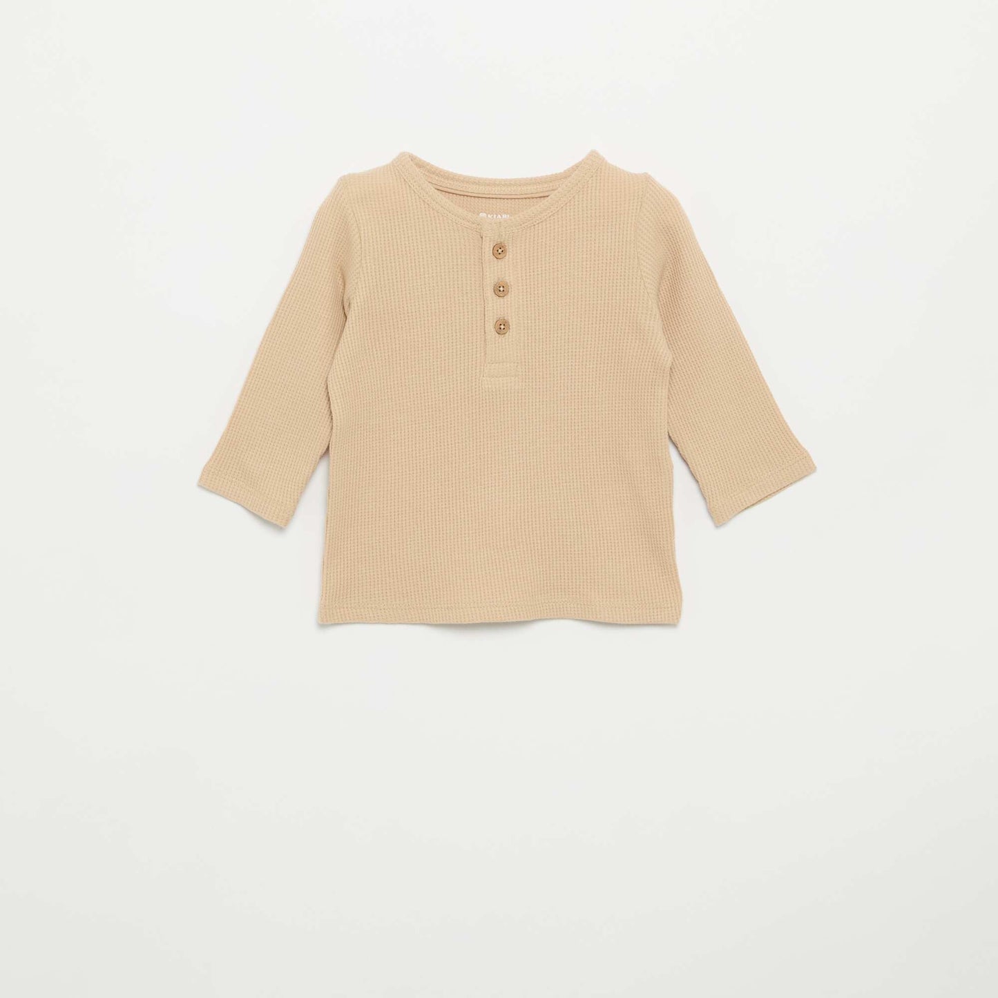 Henley T-shirt BEIGE