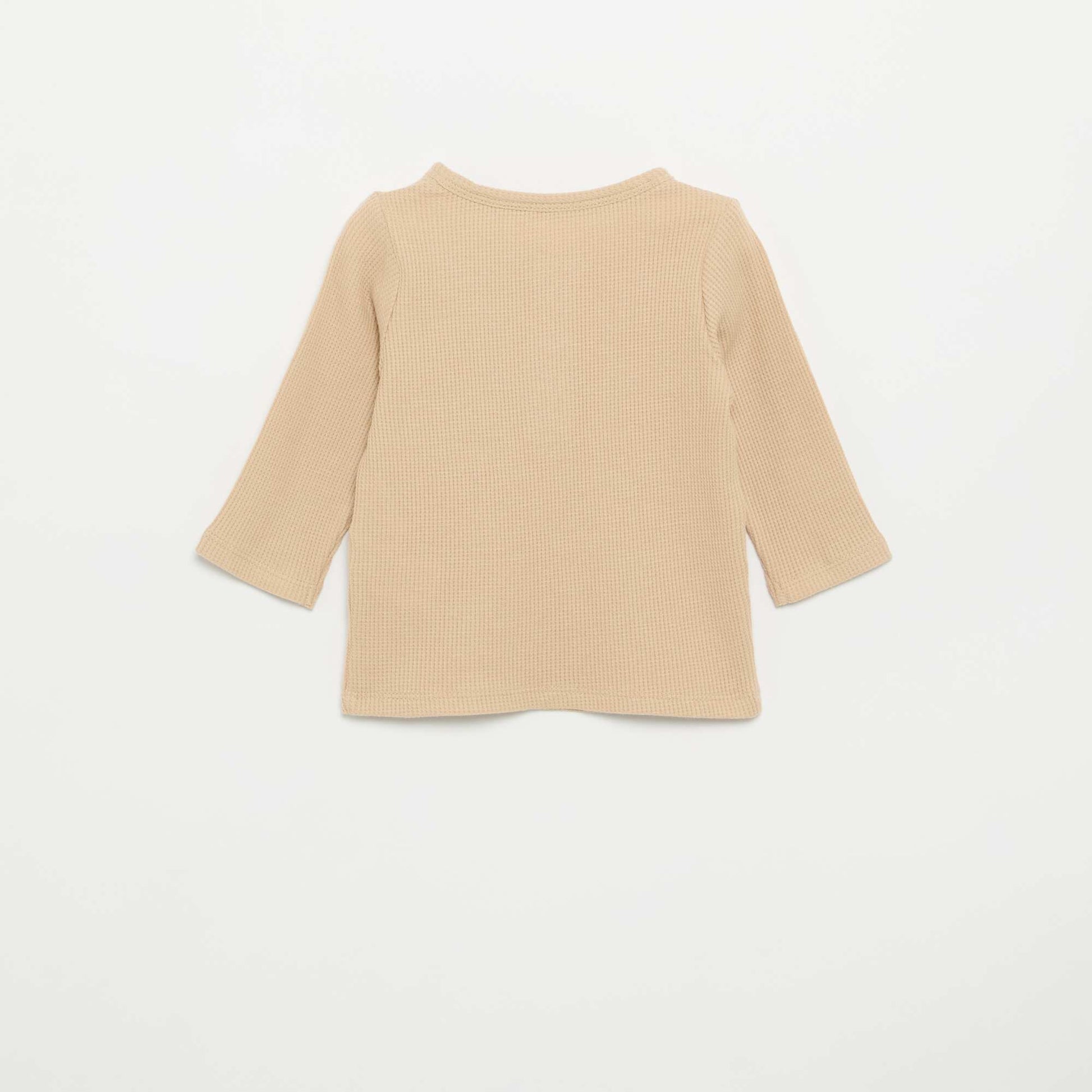 Henley T-shirt BEIGE