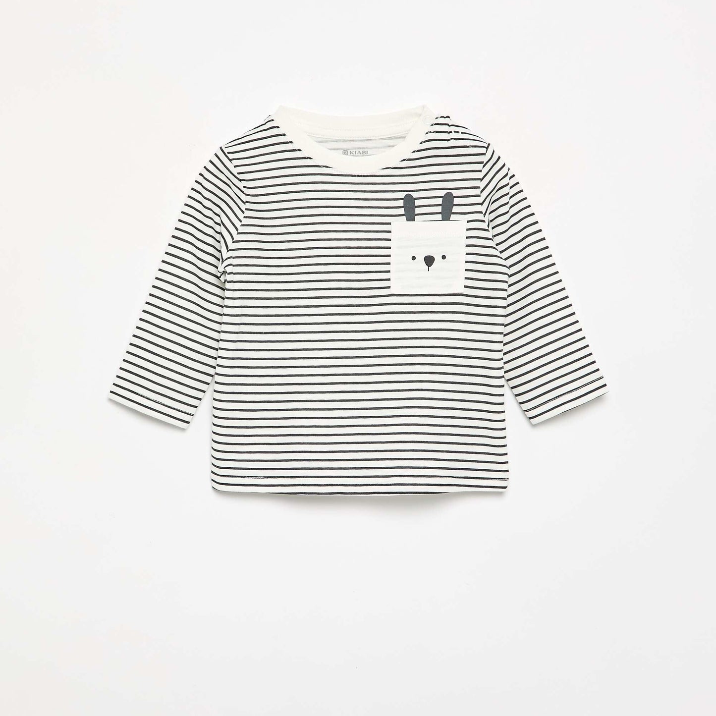 Striped Long-Sleeve Jersey T-Shirt GREY