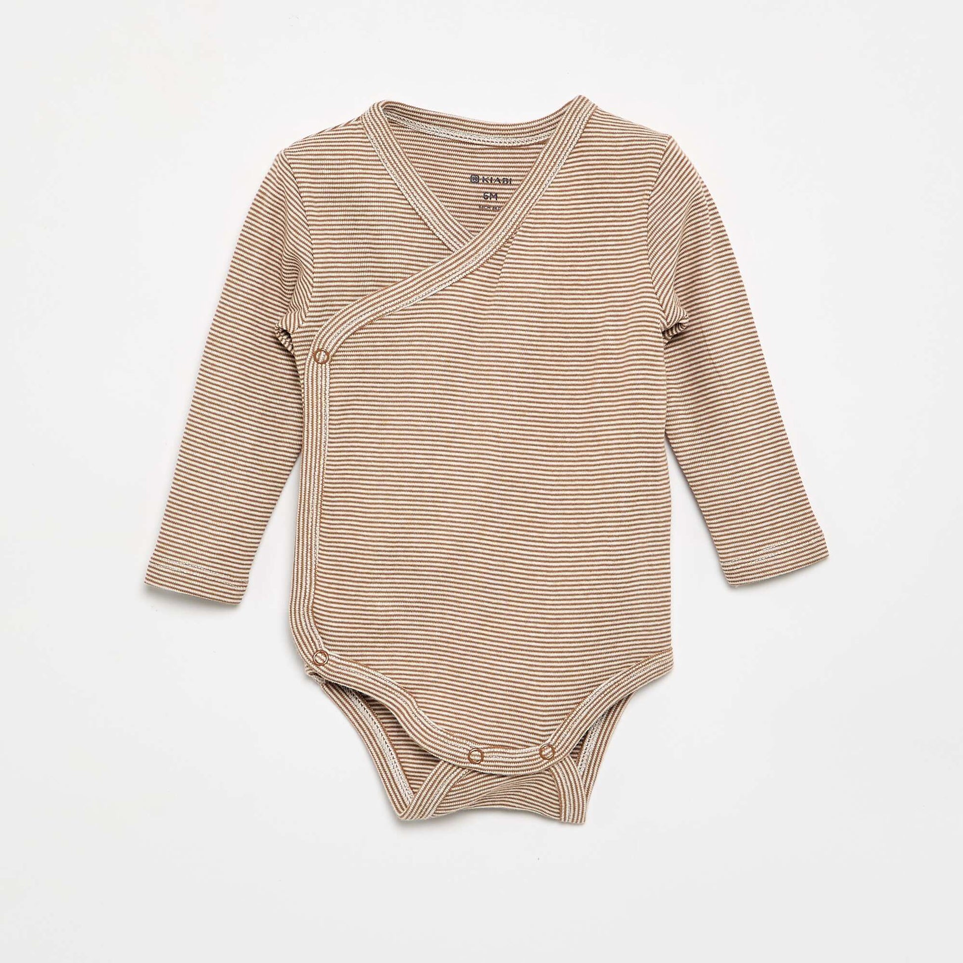 Pack of 5 Printed Cotton Bodysuits BROWN