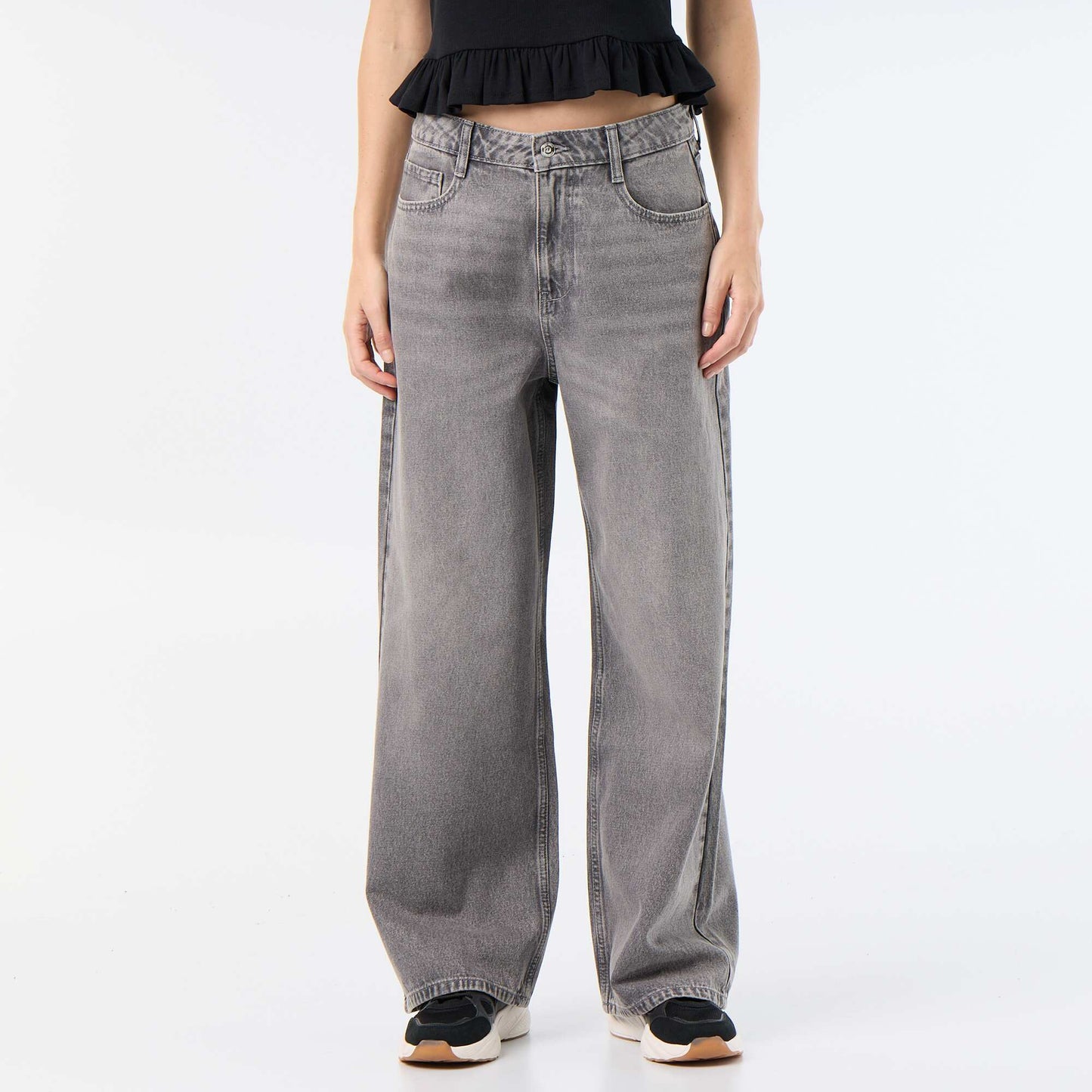 Baggy Denim Pants GREY