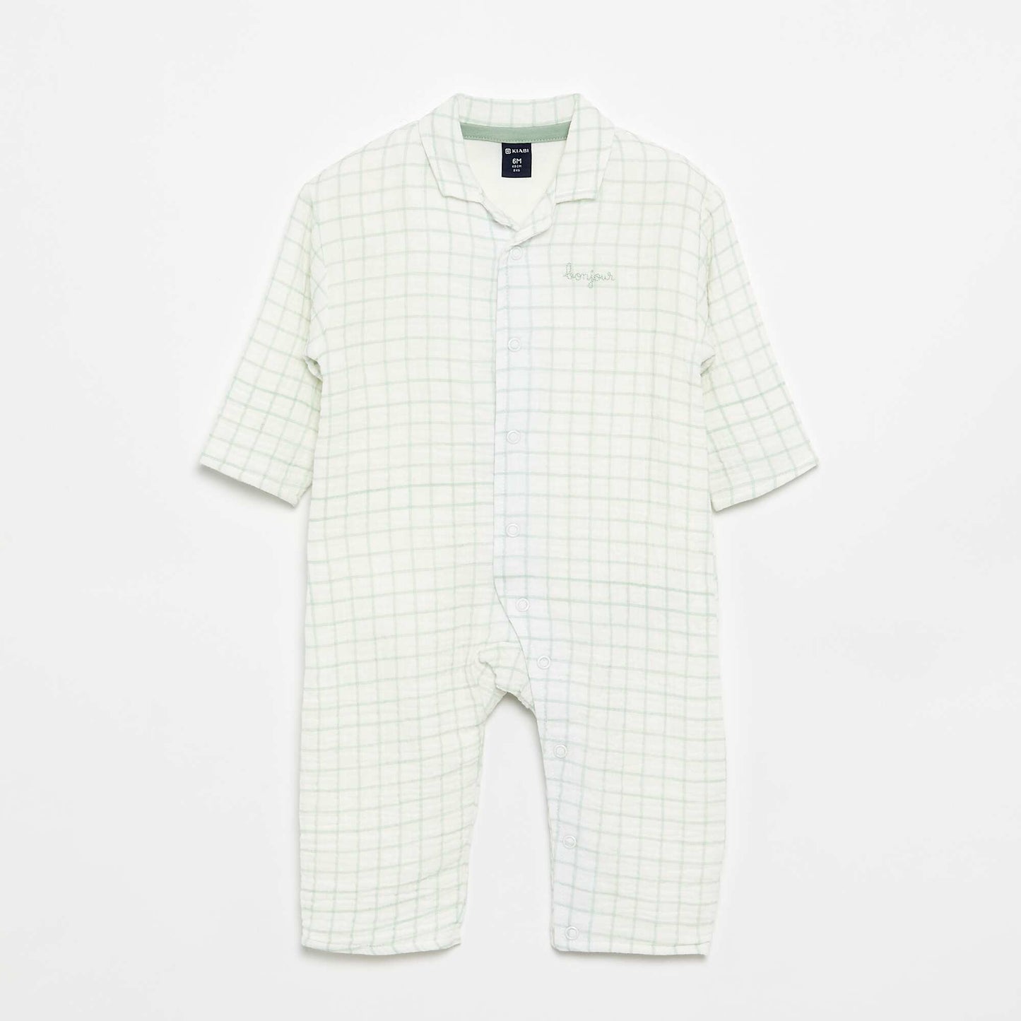 Checked sleepsuit GREEN