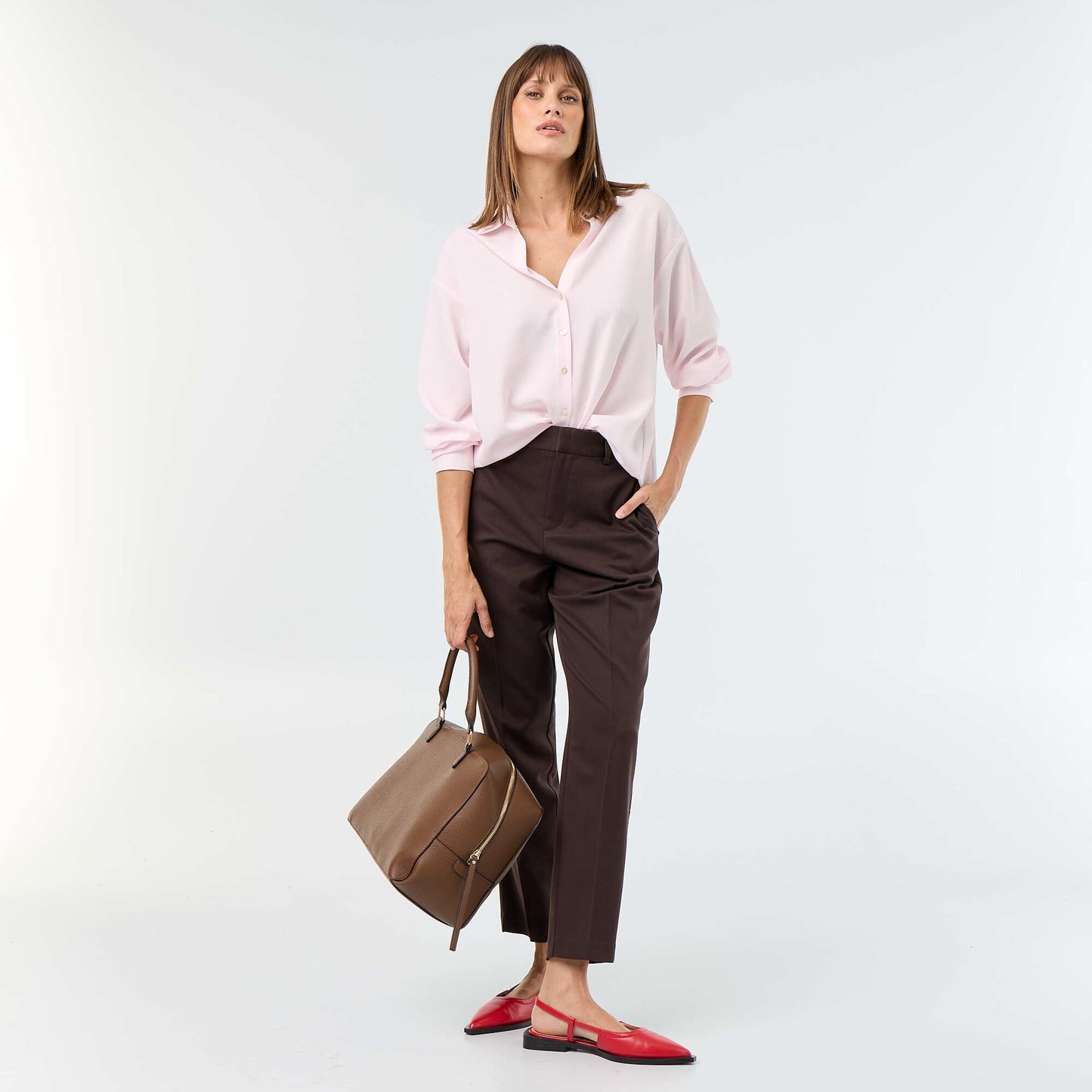 Plain Flowy Blouse PINK