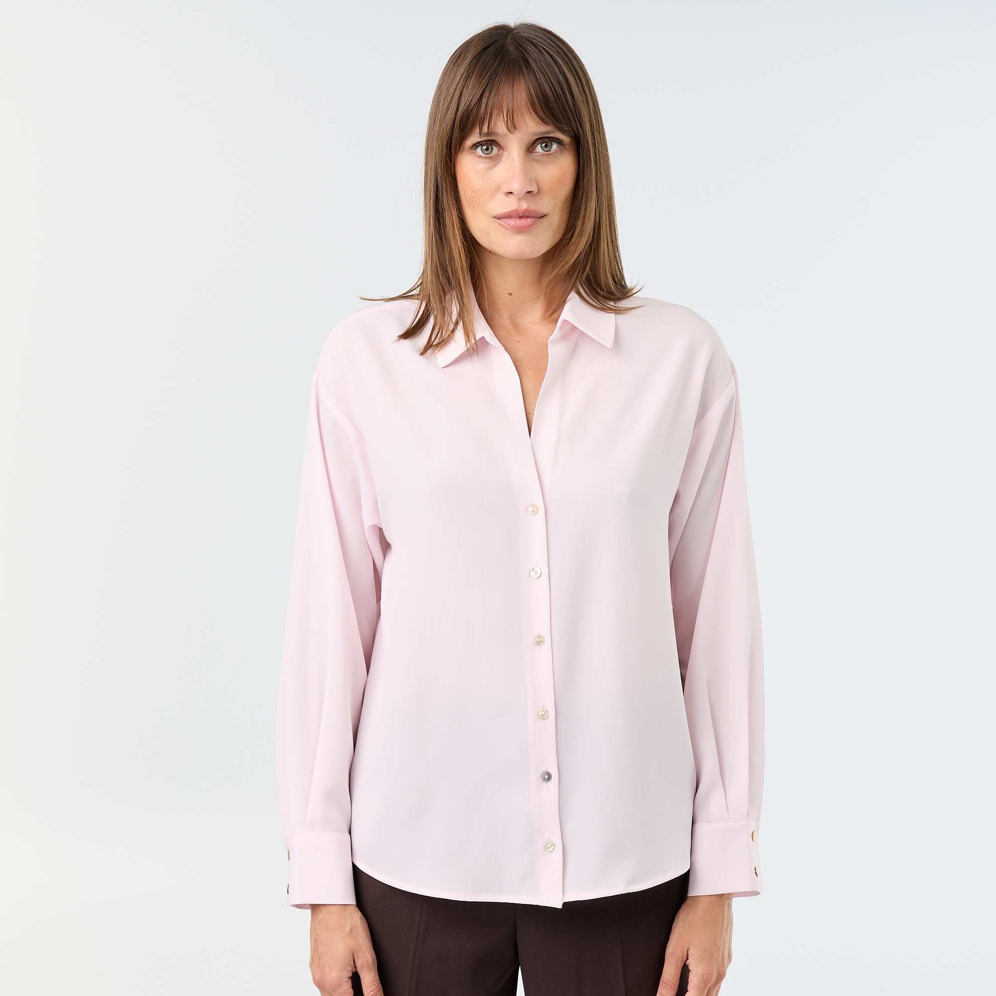 Plain Flowy Blouse PINK