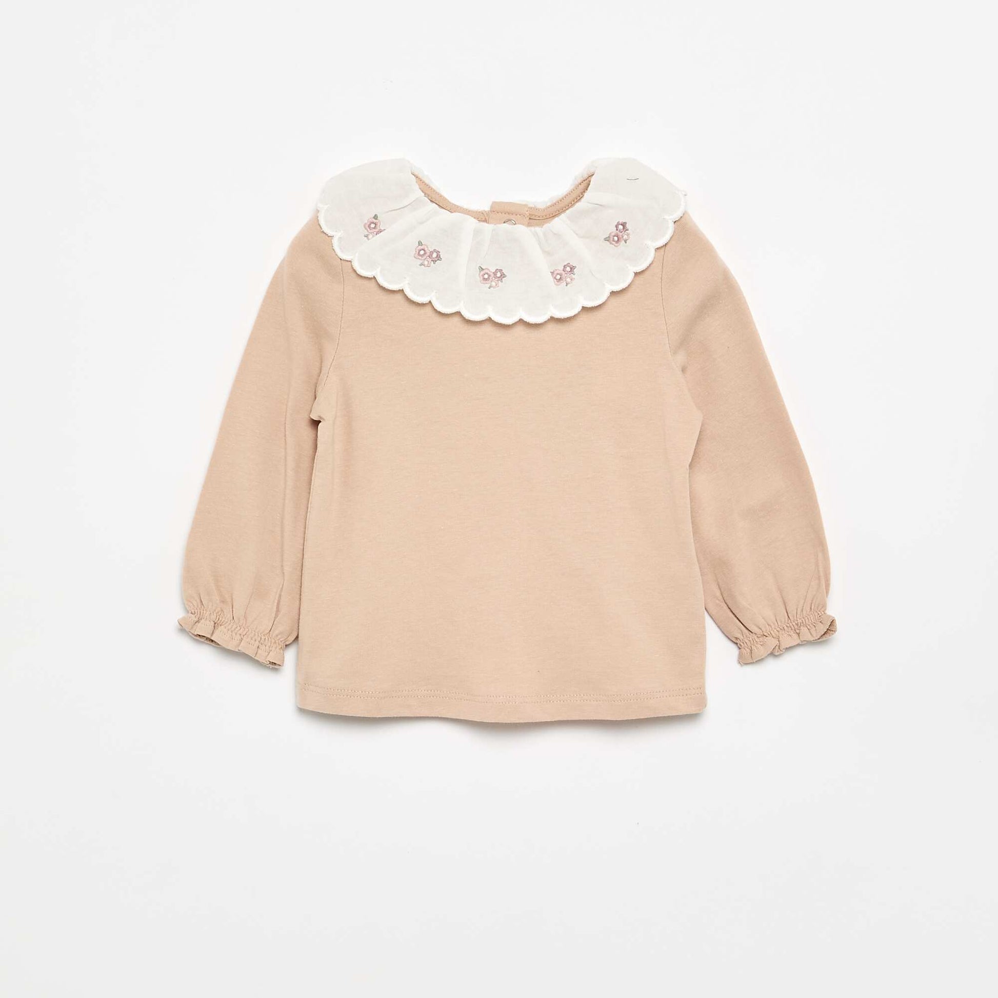 Peter Pan Collar T-shirt BEIGE