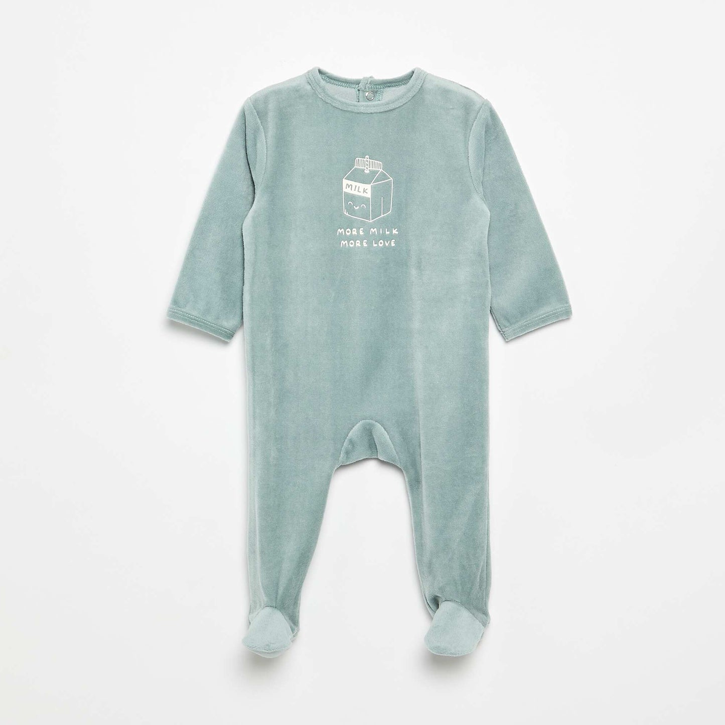 Velour Sleepsuit with Feet BLUE