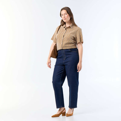 Straight-cut denim trousers BLUE