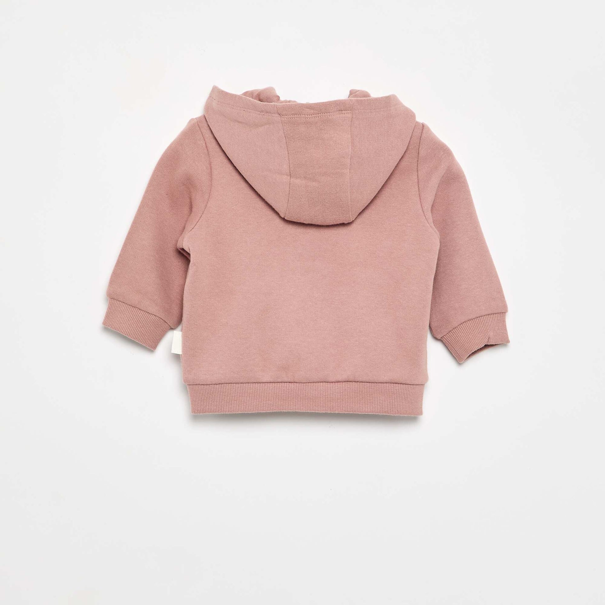 Hooded zip-up sweatshirt PINK