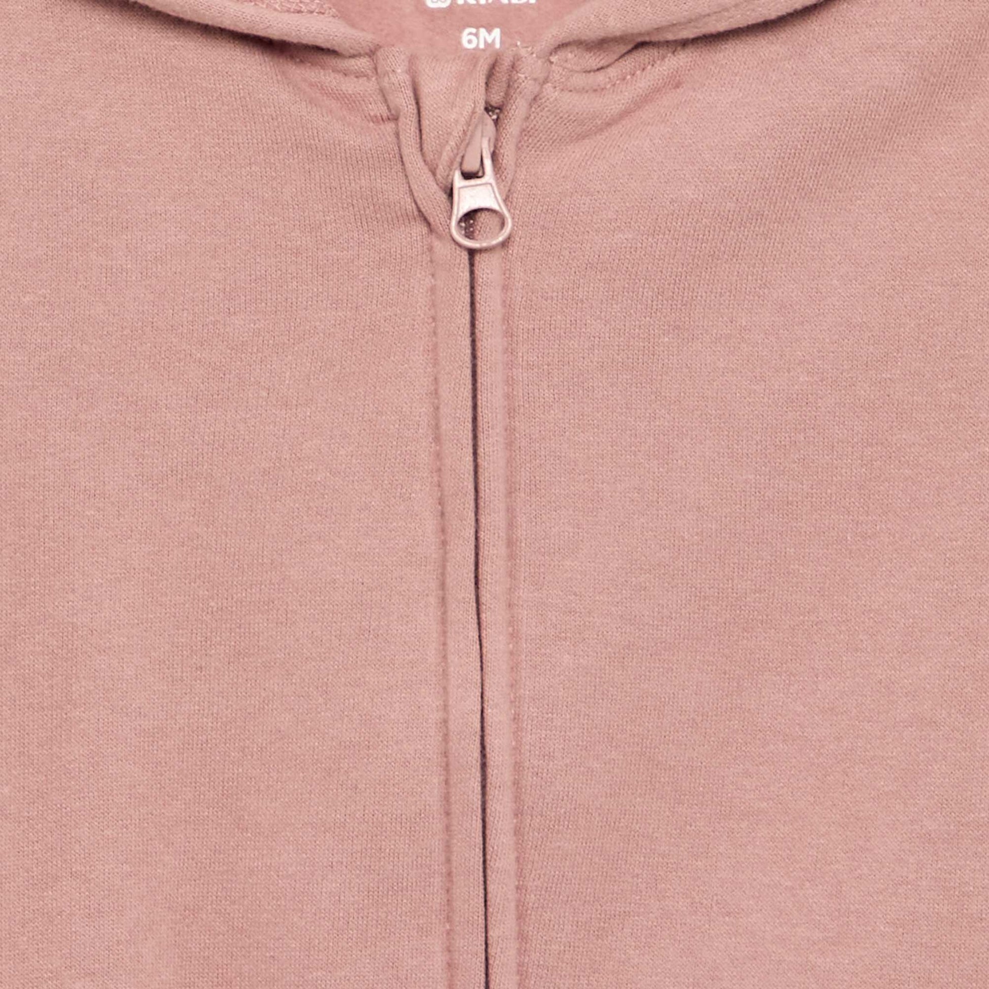 Hooded zip-up sweatshirt PINK