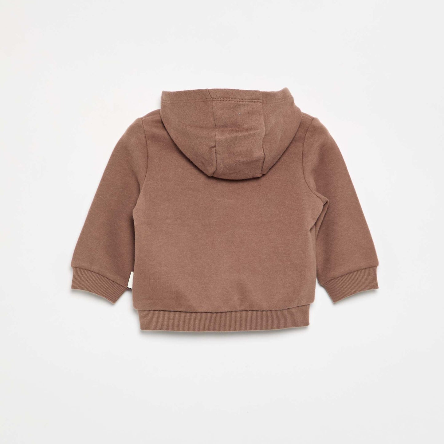 Hooded zip-up sweatshirt BROWN