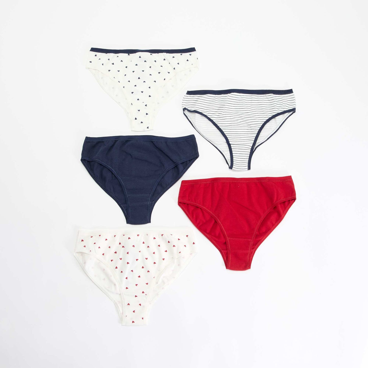 Pack of 5 Printed Briefs WHITE