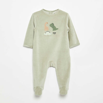 Velour Sleepsuit GREEN