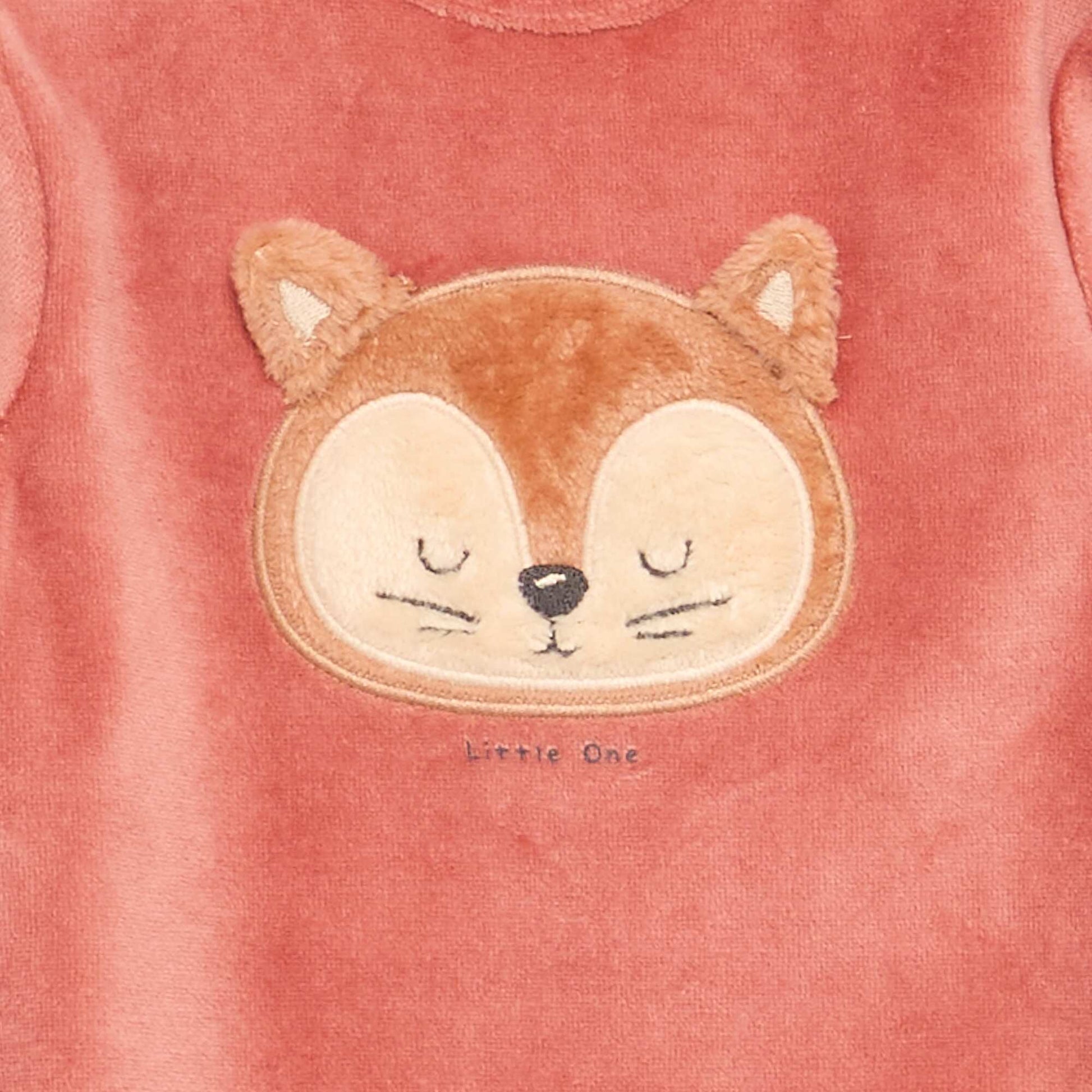 Velour Sleepsuit PINK