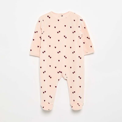 Velour Sleepsuit PINK