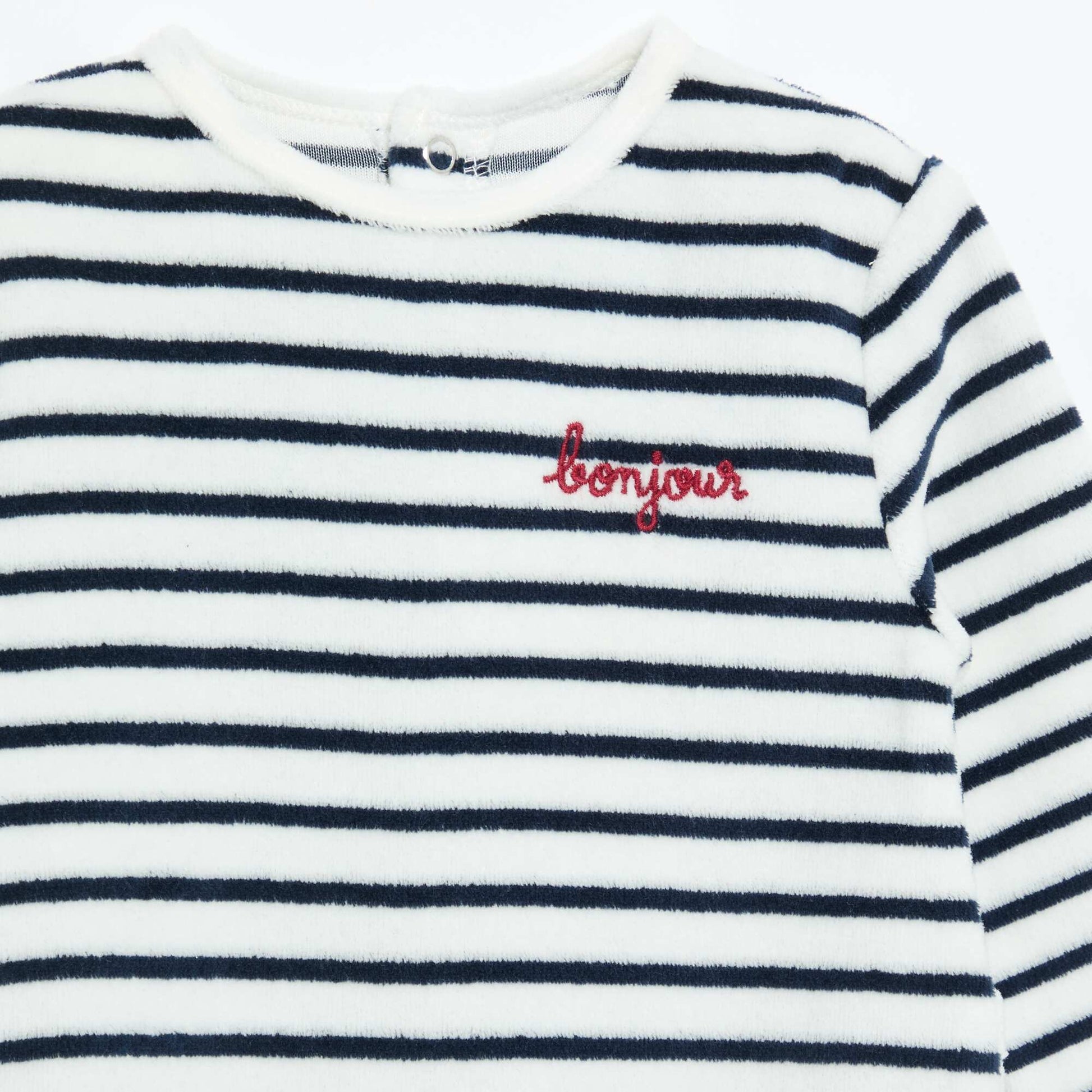 Velour Sleepsuit WHITE