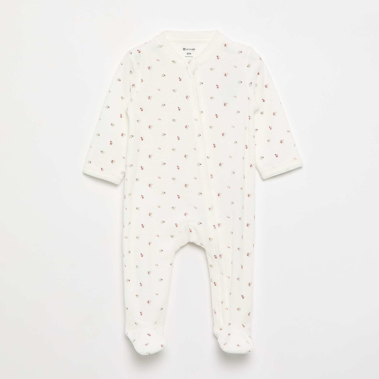 Corduroy Footed Pajamas WHITE