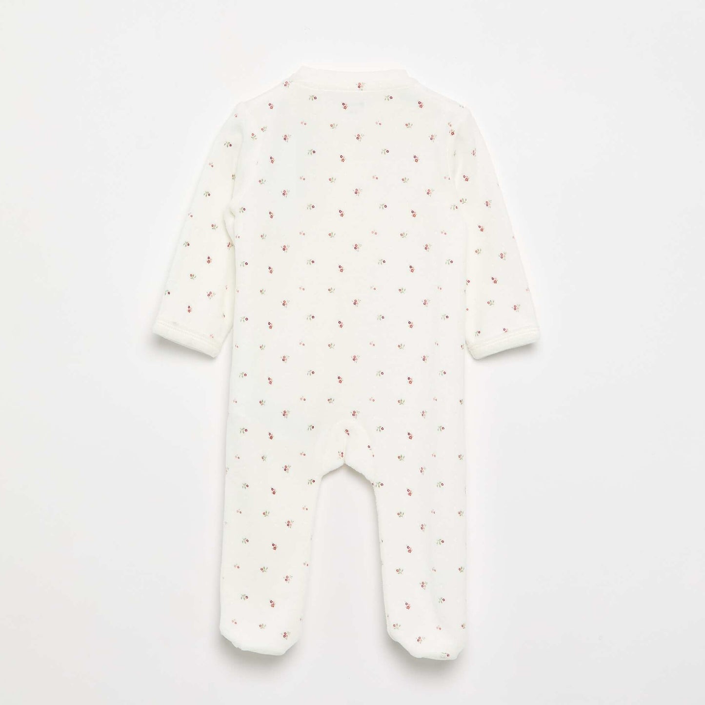 Corduroy Footed Pajamas WHITE