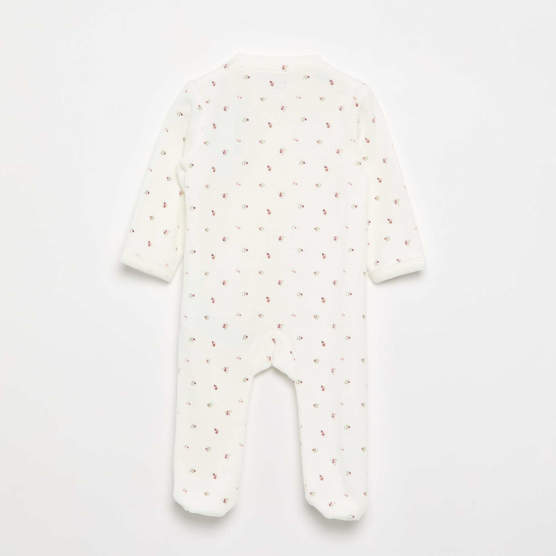 Corduroy Footed Pajamas WHITE