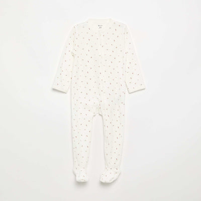 Velvet Baby Sleepsuit WHITE