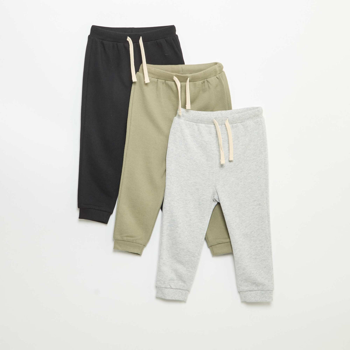 3-pack of French Terry Joggers BLACK