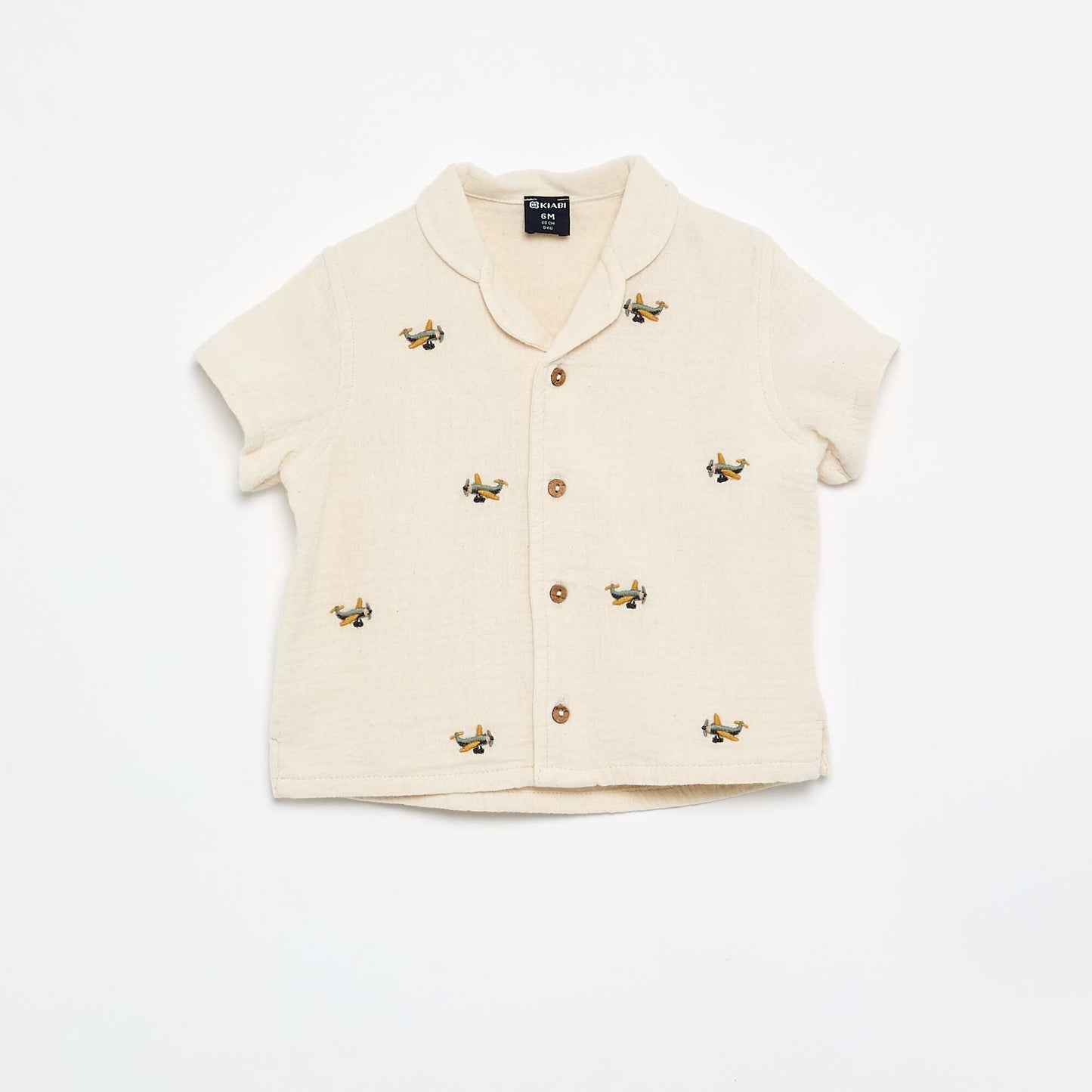 Dotted Swiss Cotton Gauze Blouse WHITE