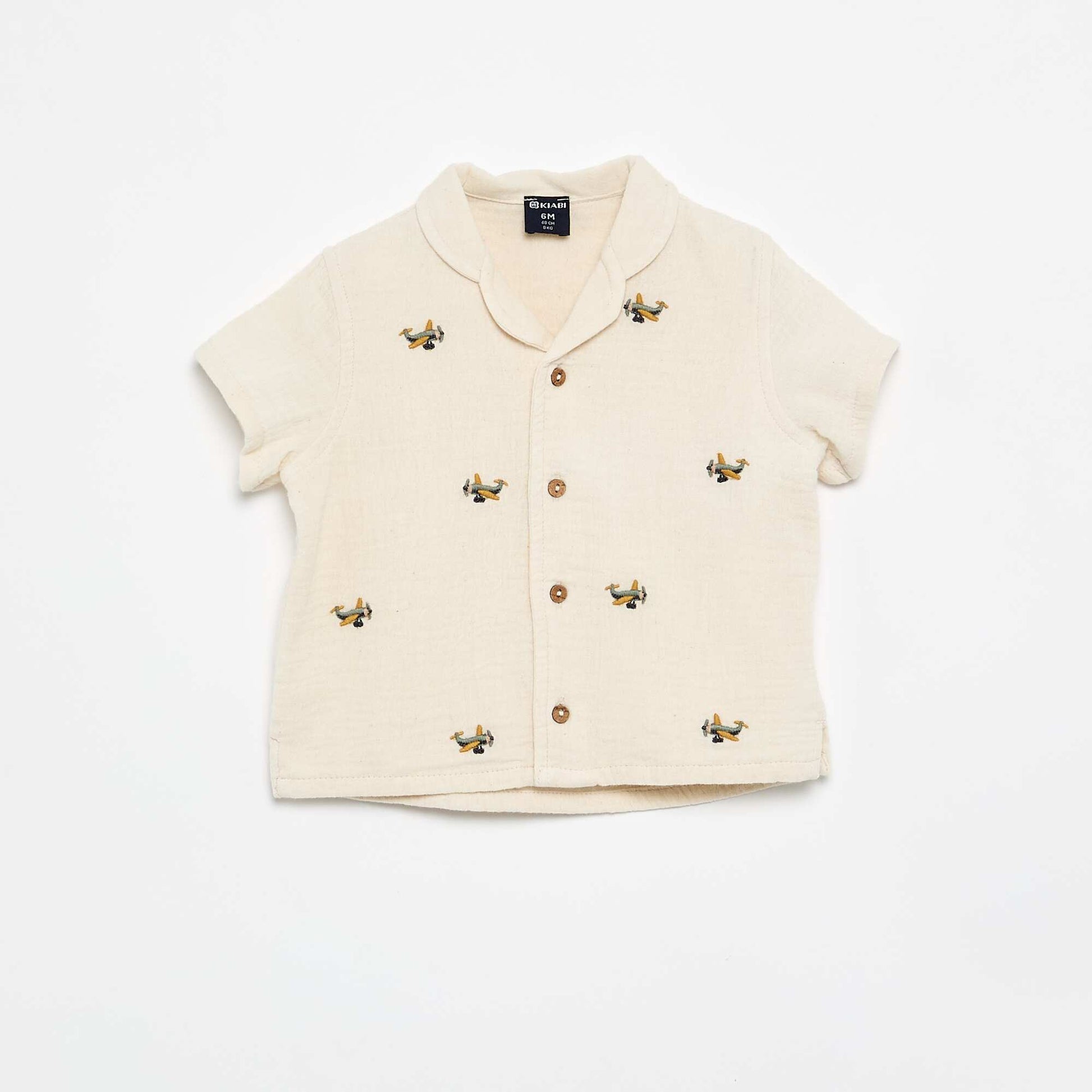 Dotted Swiss Cotton Gauze Blouse WHITE