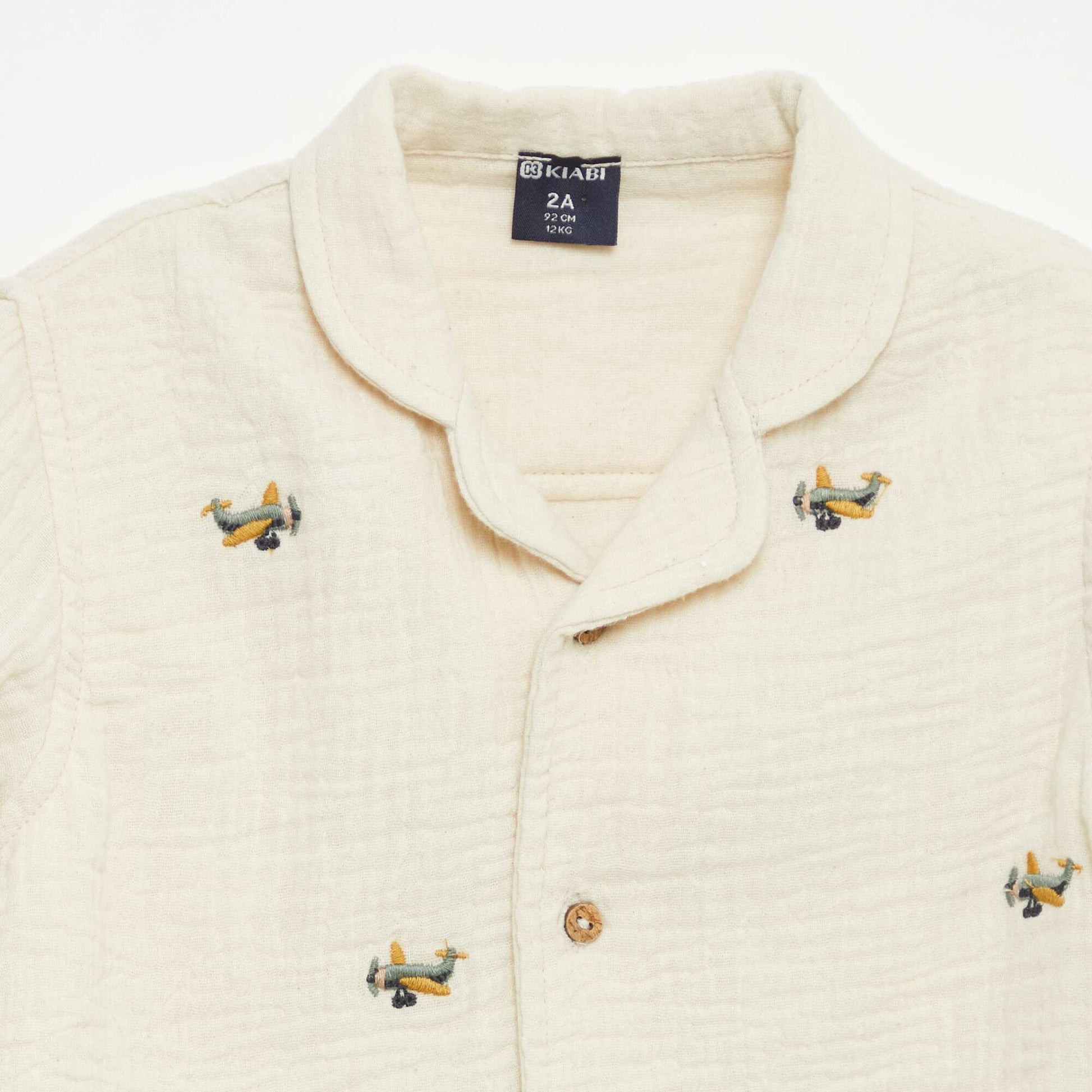 Dotted Swiss Cotton Gauze Blouse WHITE