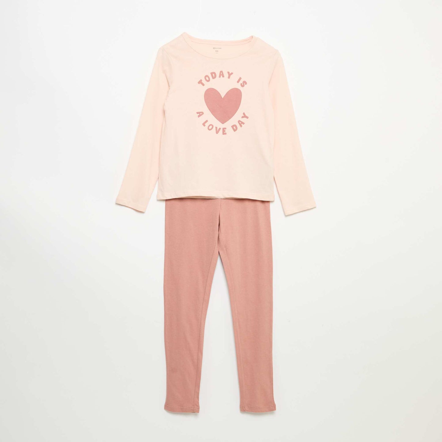 Long cotton jersey pajamas - 2 pieces PINK