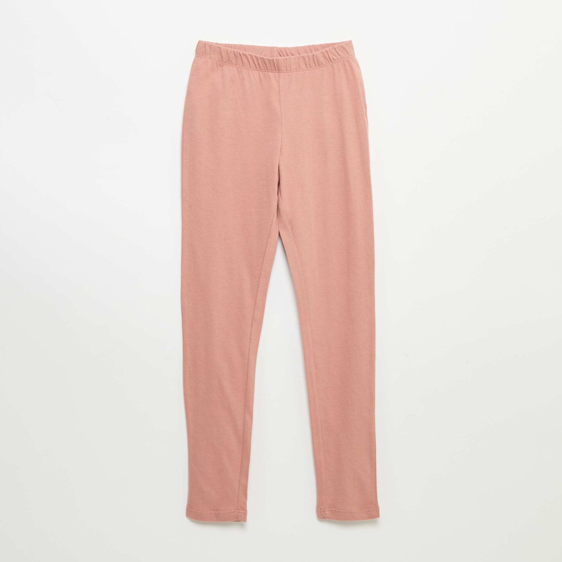 Long cotton jersey pajamas - 2 pieces PINK
