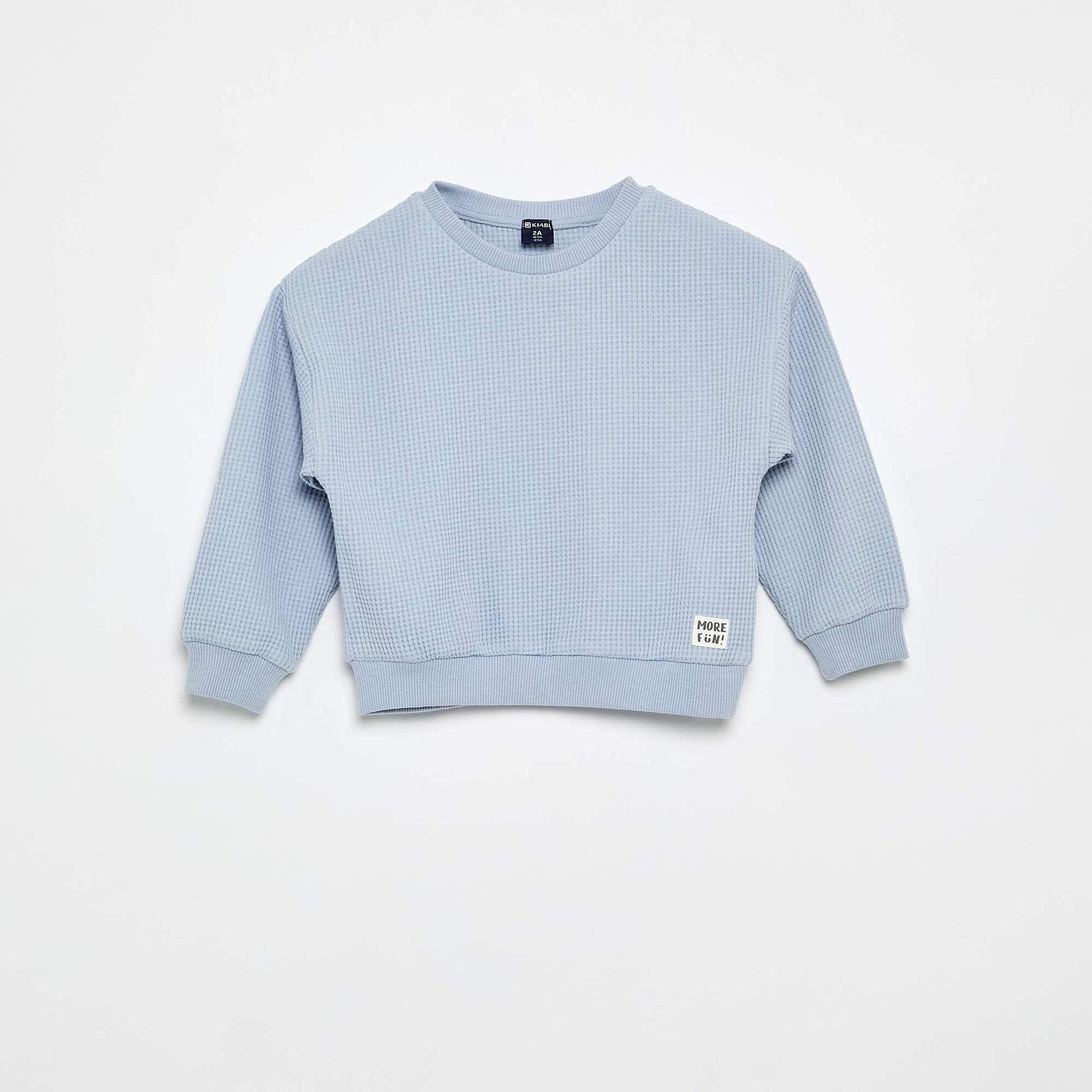 Waffle knit jogging set - 2 pieces BLUE
