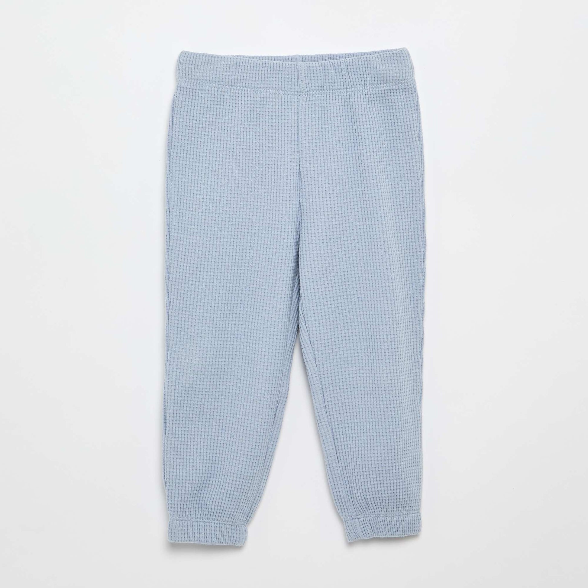 Waffle knit jogging set - 2 pieces BLUE