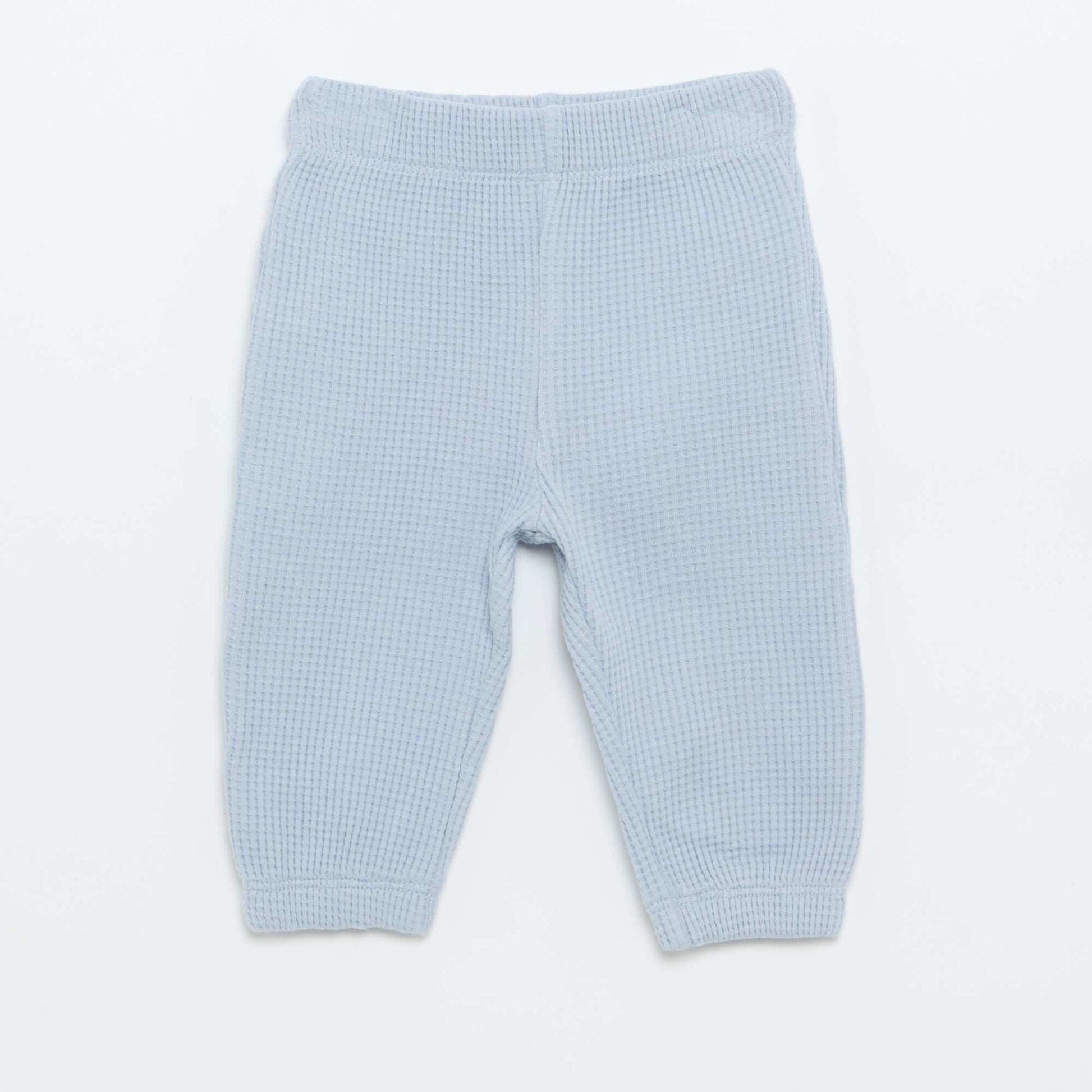 Waffle knit jogging set - 2 pieces BLUE
