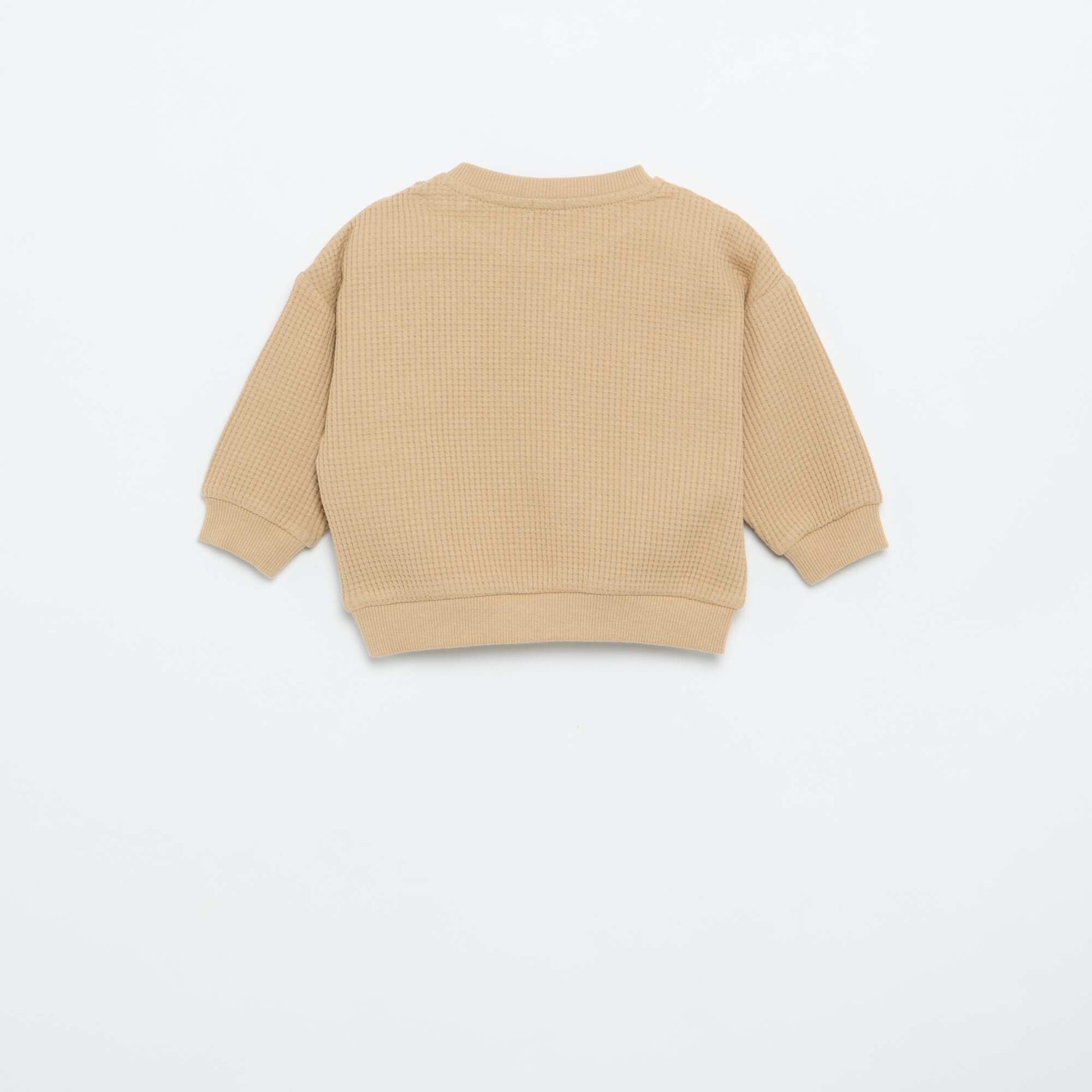 Waffle knit jogging set - 2 pieces BEIGE