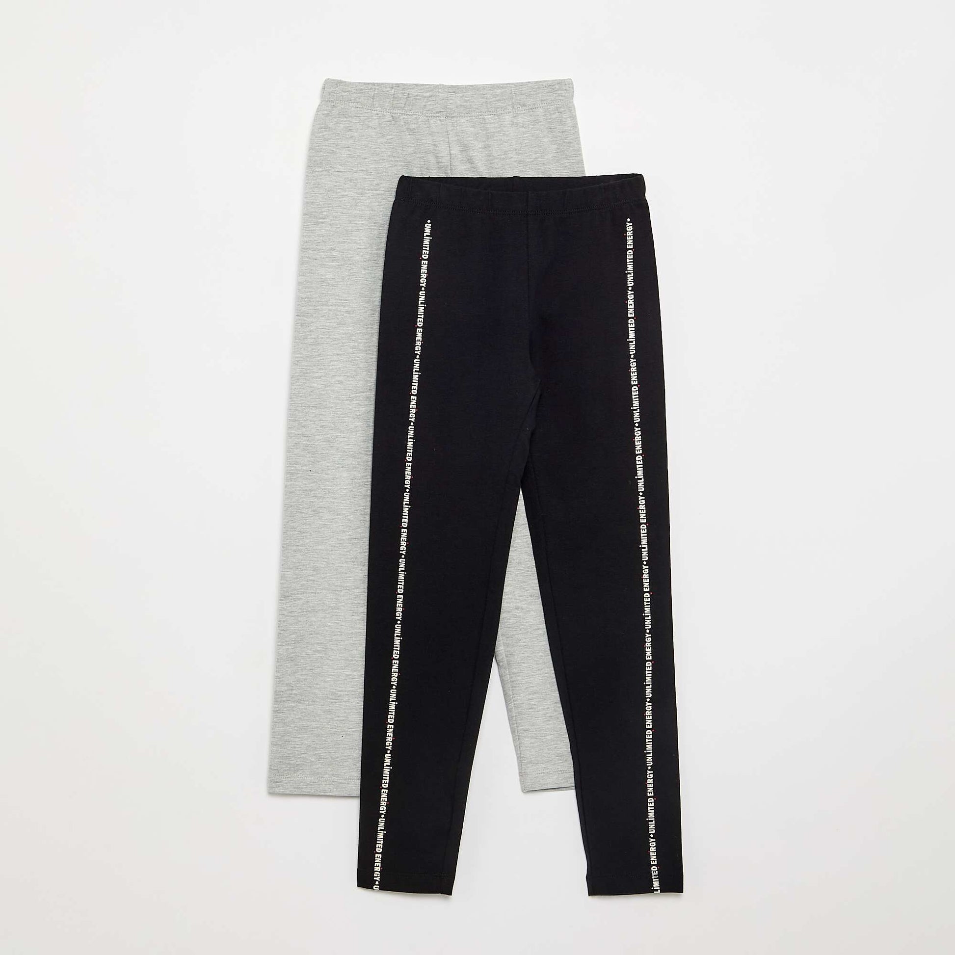 Pack of 2 Long Leggings BLACK