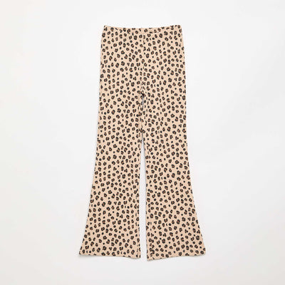Long patterned leggings BEIGE