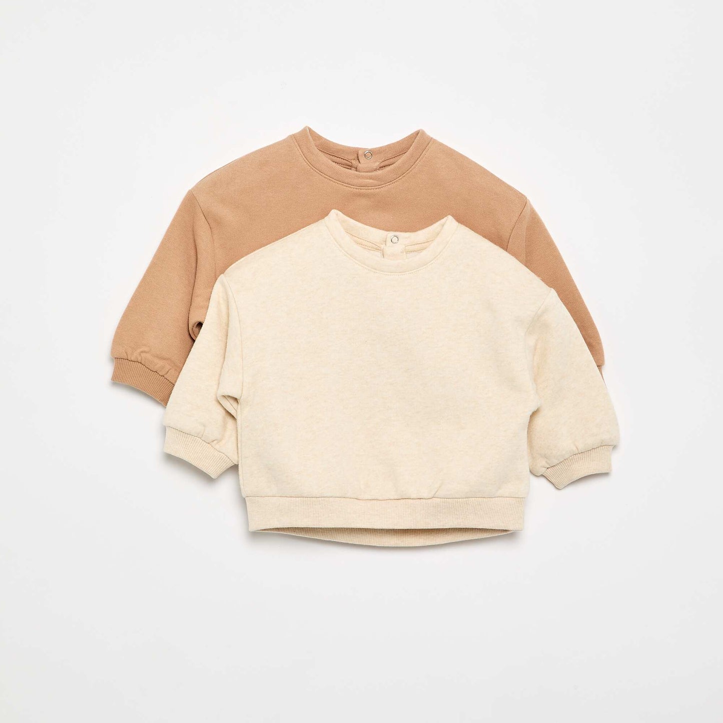 2-pack of fleece sweatshirts BEIGE