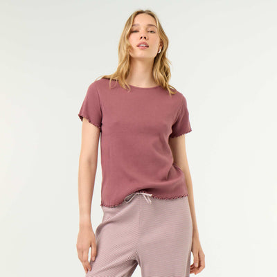 Ribbed Pyjama T-Shirt PINK