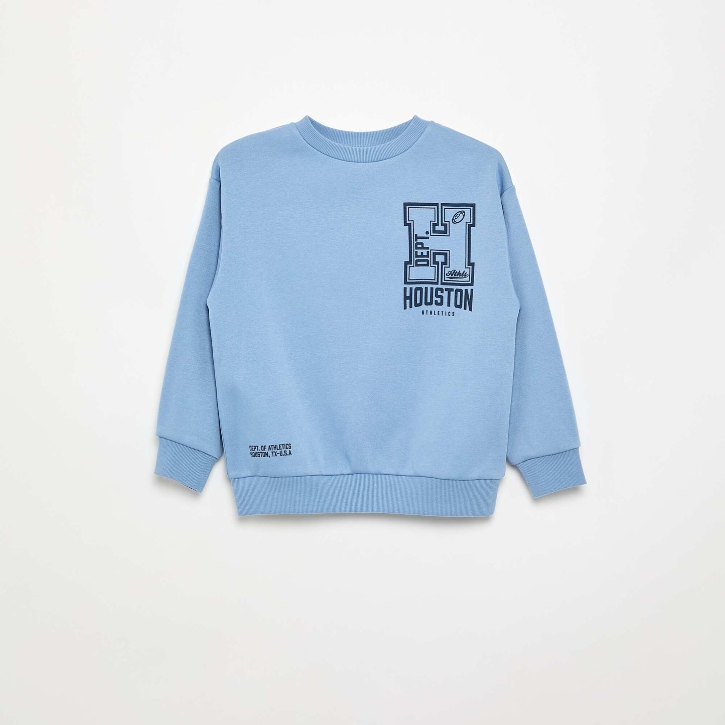 Loose fit fleece sweatshirt BLUE