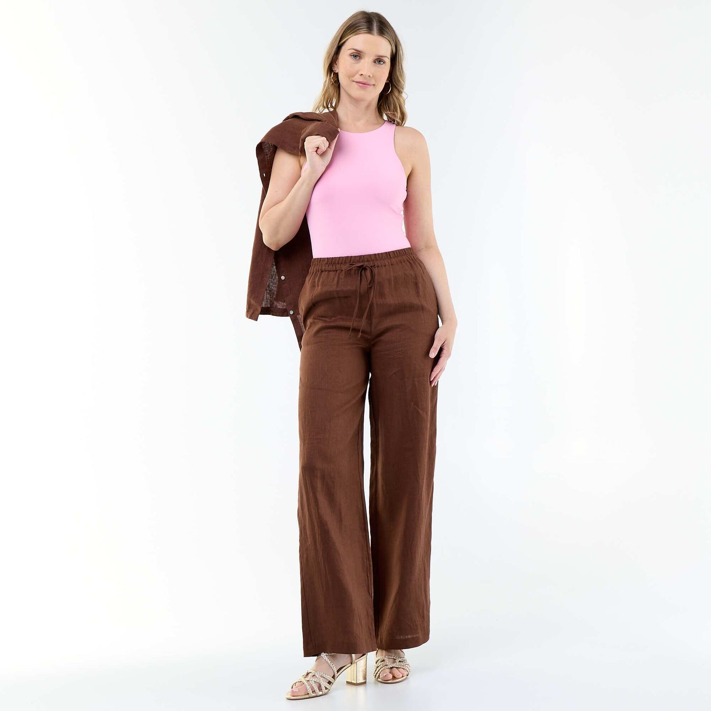Sleeveless Plain Bodysuit PINK
