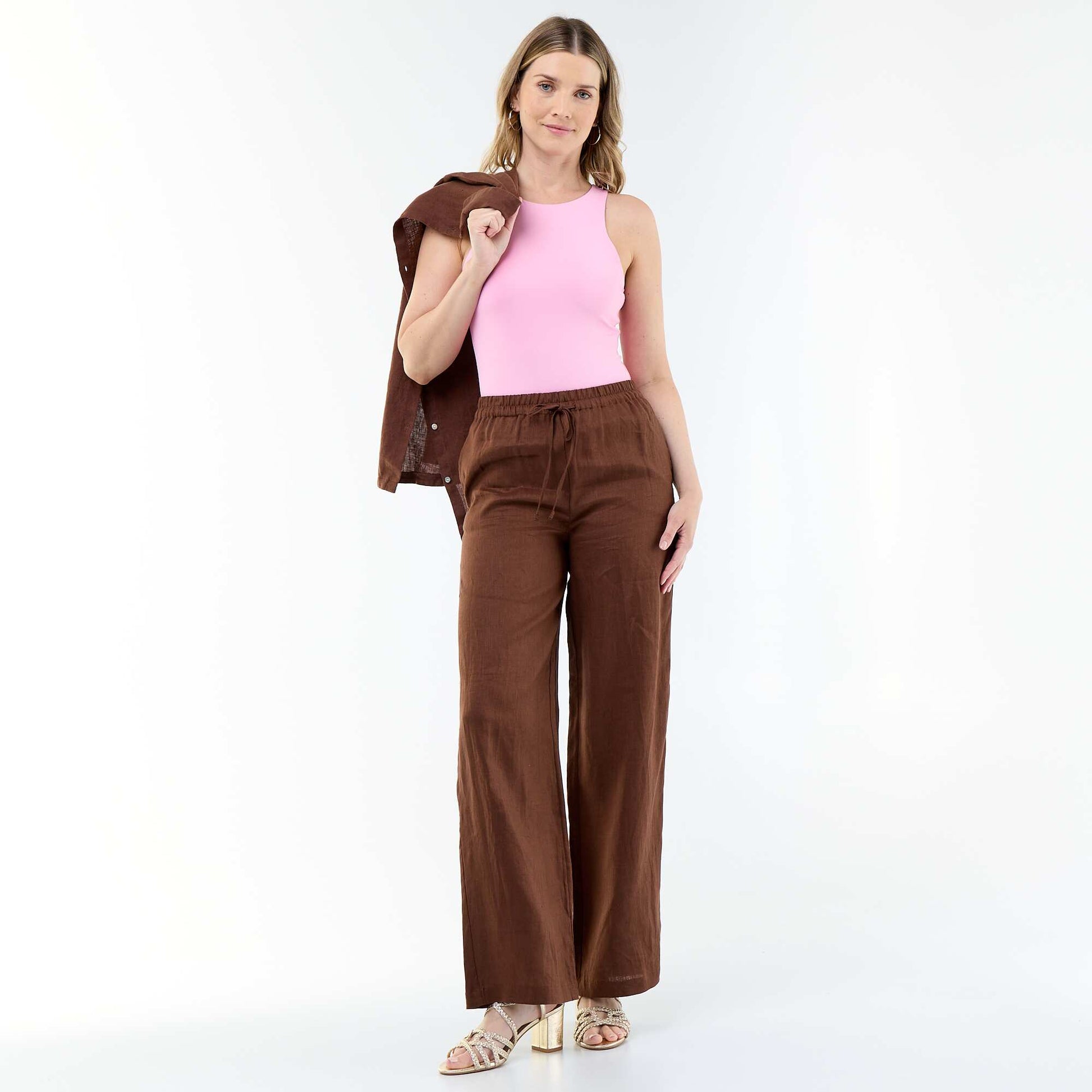 Sleeveless Plain Bodysuit PINK