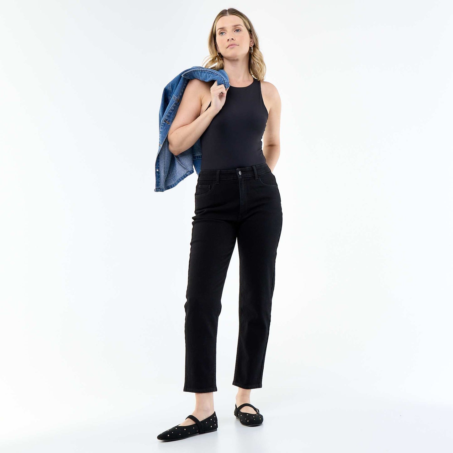 Sleeveless Plain Bodysuit BLACK