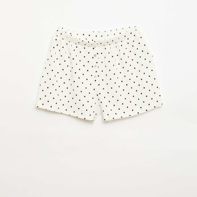 Waffle knit shorts WHITE