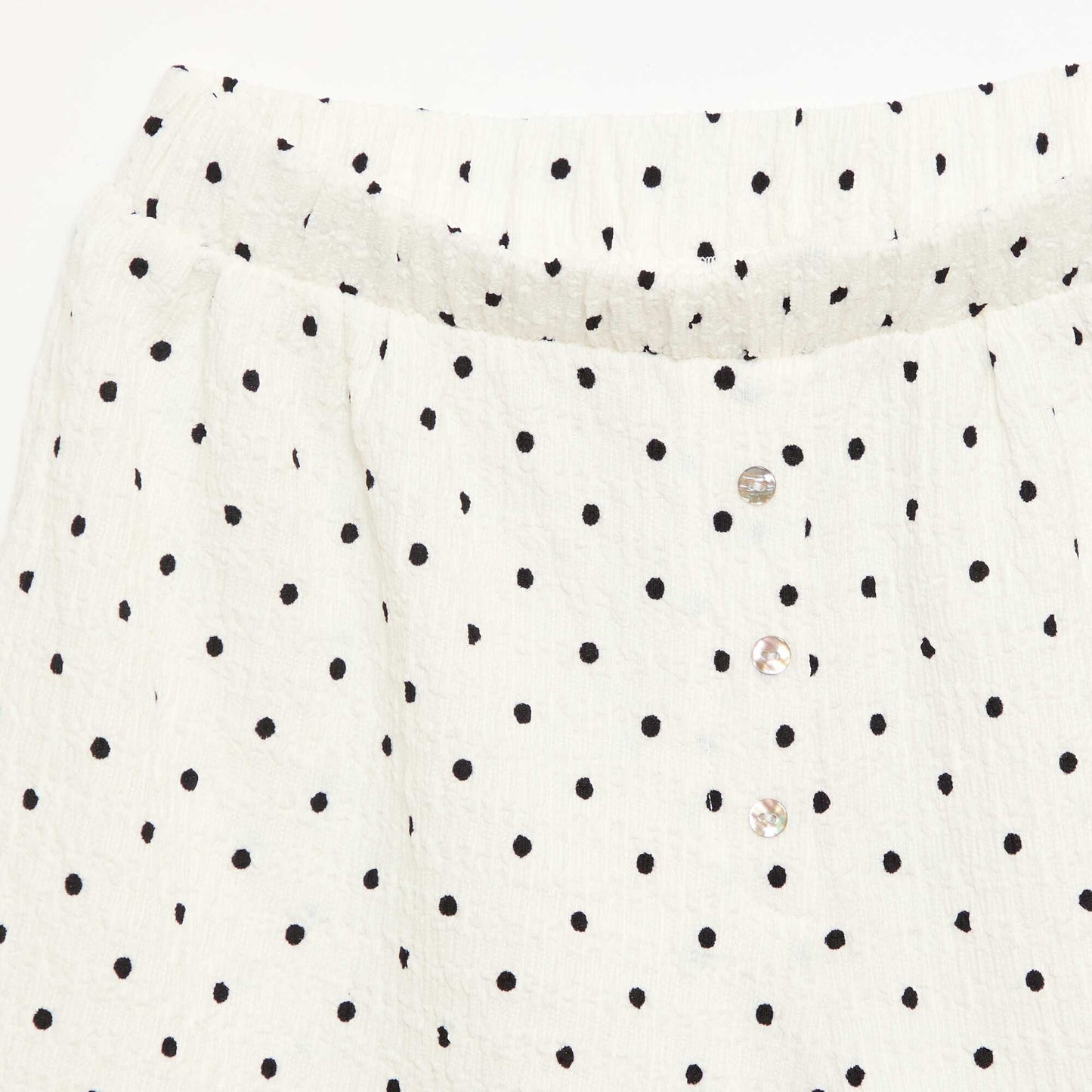 Waffle knit shorts WHITE