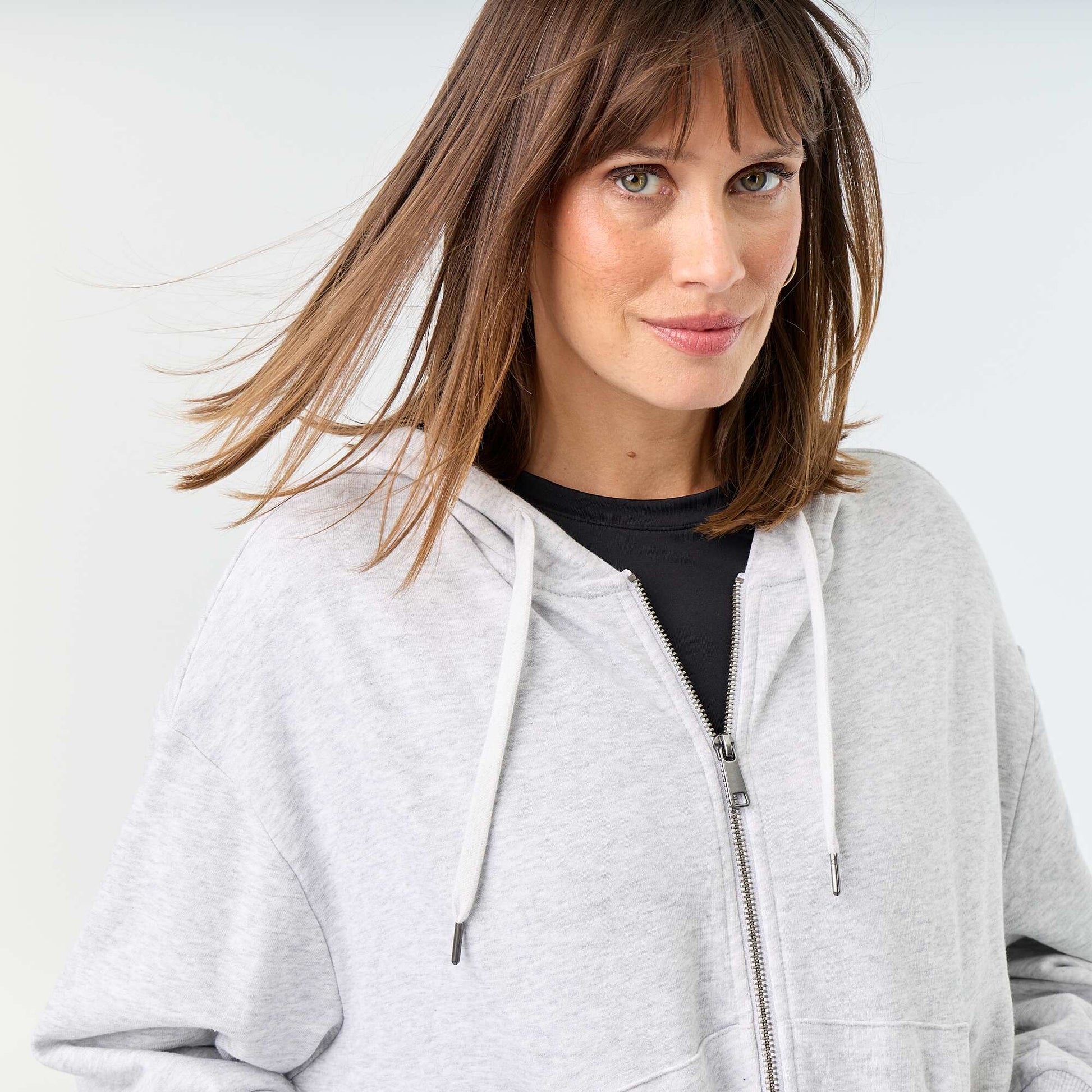 Basic Lightweight French Terry Sweatshirt GREY
