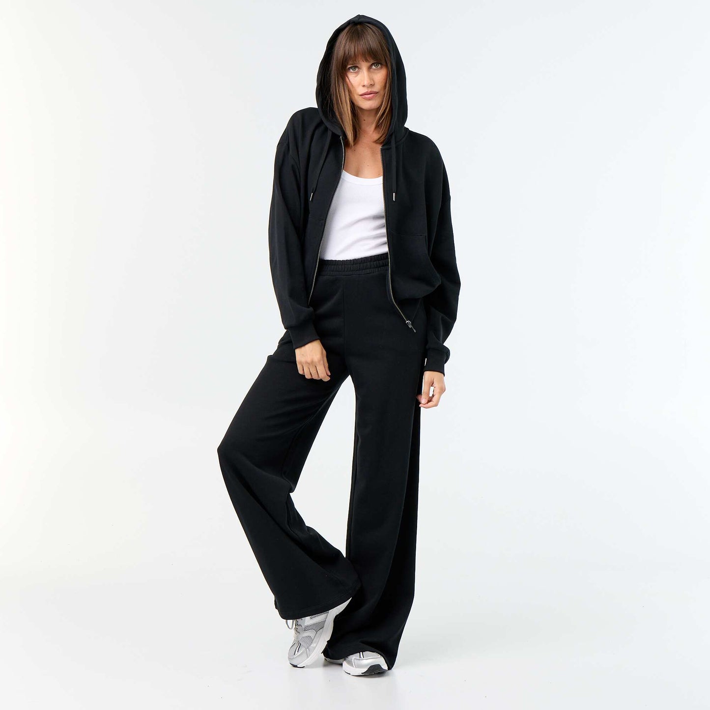 Basic Lightweight French Terry Sweatshirt BLACK