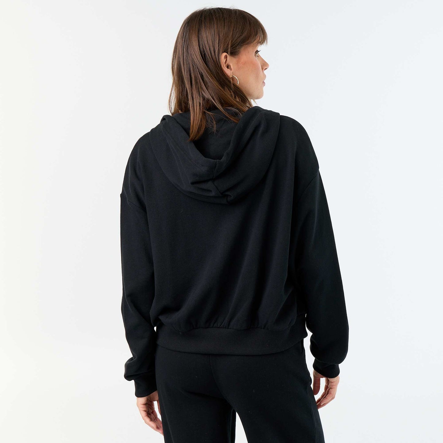 Basic Lightweight French Terry Sweatshirt BLACK