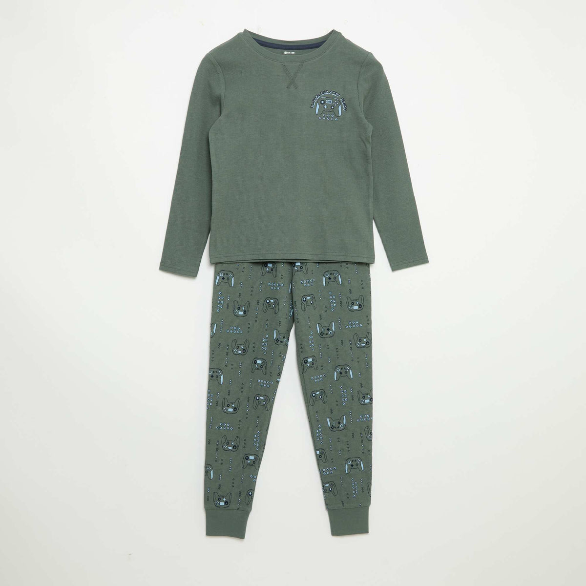2-piece pyjamas - Long-sleeved T-shirt + trousers GREEN
