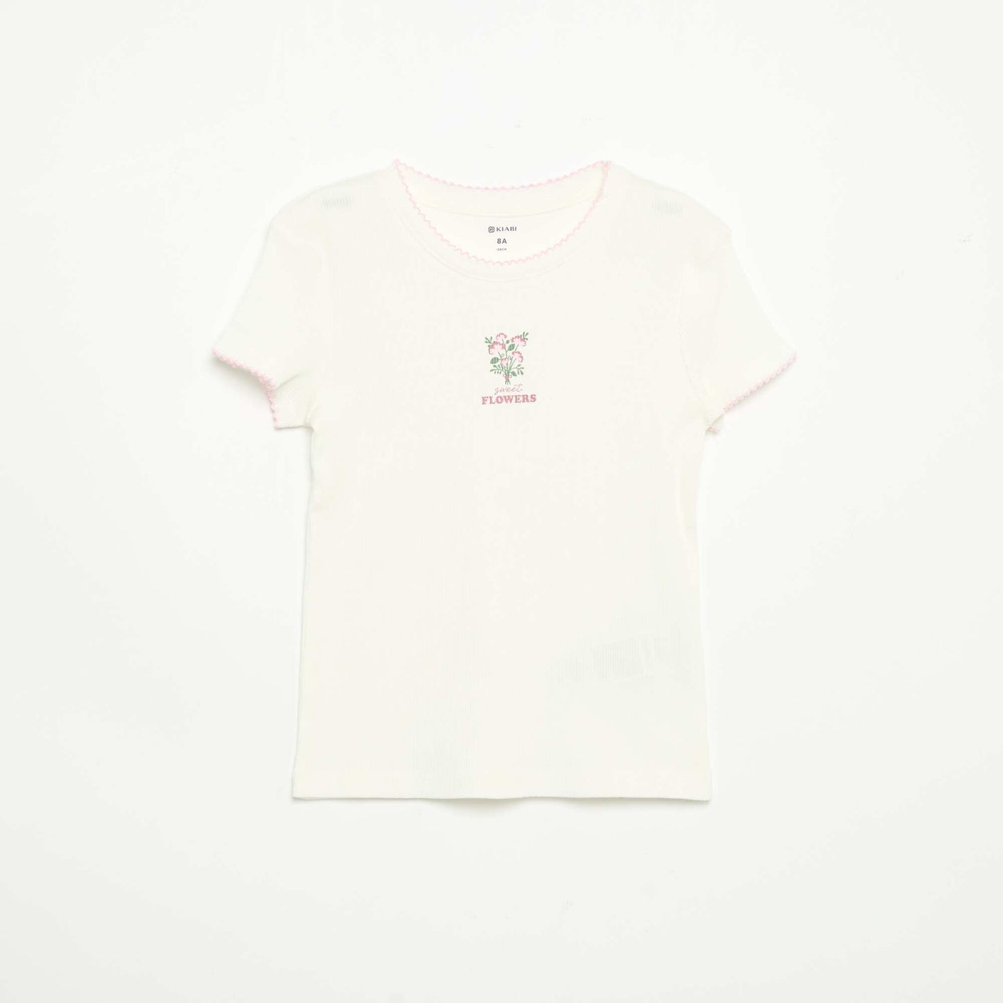 2-Piece Pajamas - Short-Sleeved T-shirt + Striped Pants PINK