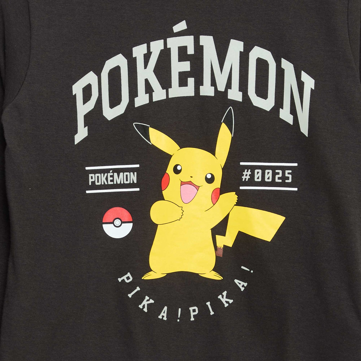 Long \'Pikachu\' \'Pokémon\' 2-piece pajama set BLACK